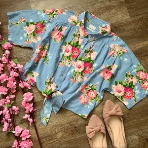 Awesome Floral Cropped Blouse!!